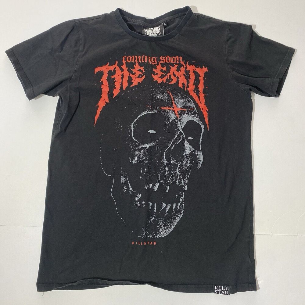 Killstar  " Coming Soon.. The Exit" Large Black Graphic Print T-Shirt  Goth Emo